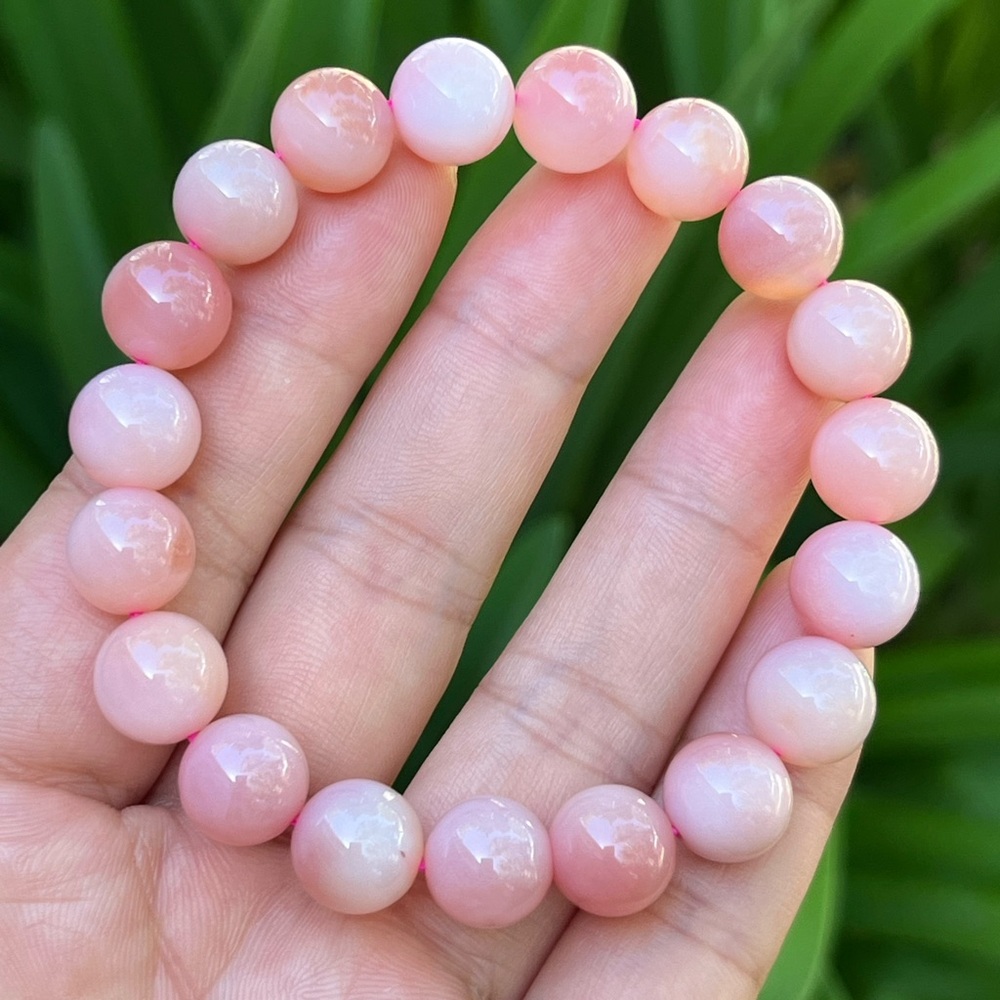 11mm stretchable pink Yanyuan agate bracelet Palo